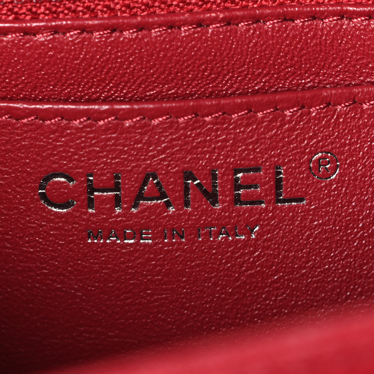 Chanel Caviar Quilted Mini Rectangular Flap Red 6 of 11