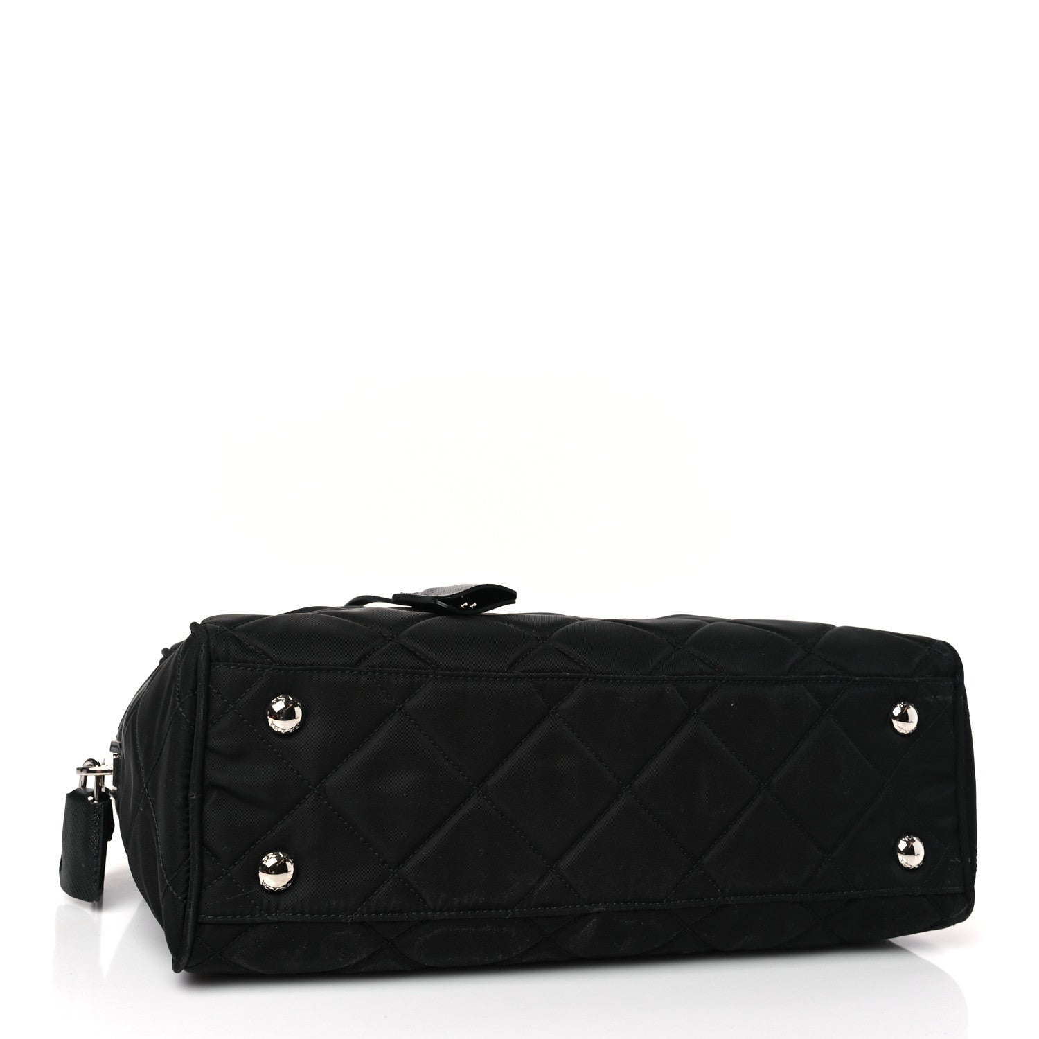Prada Nylon Tessuto Impuntu Quilted Shoulder Bag Black 4 of 8