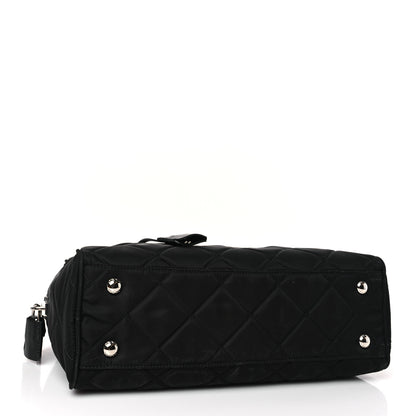 Prada Nylon Tessuto Impuntu Quilted Shoulder Bag Black 4 of 8