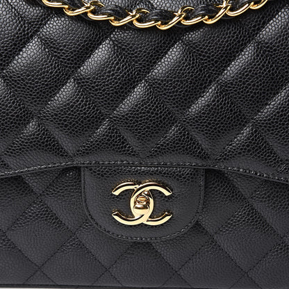 Chanel Caviar Quilted Jumbo Double Flap Black 8 of 11