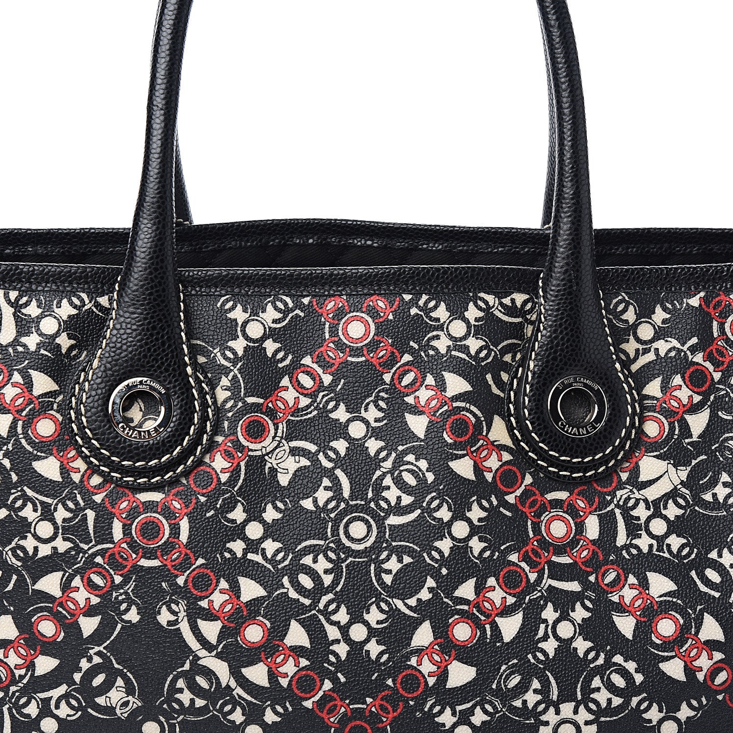 Chanel Coated Canvas Coco Tote Black 9 of 9