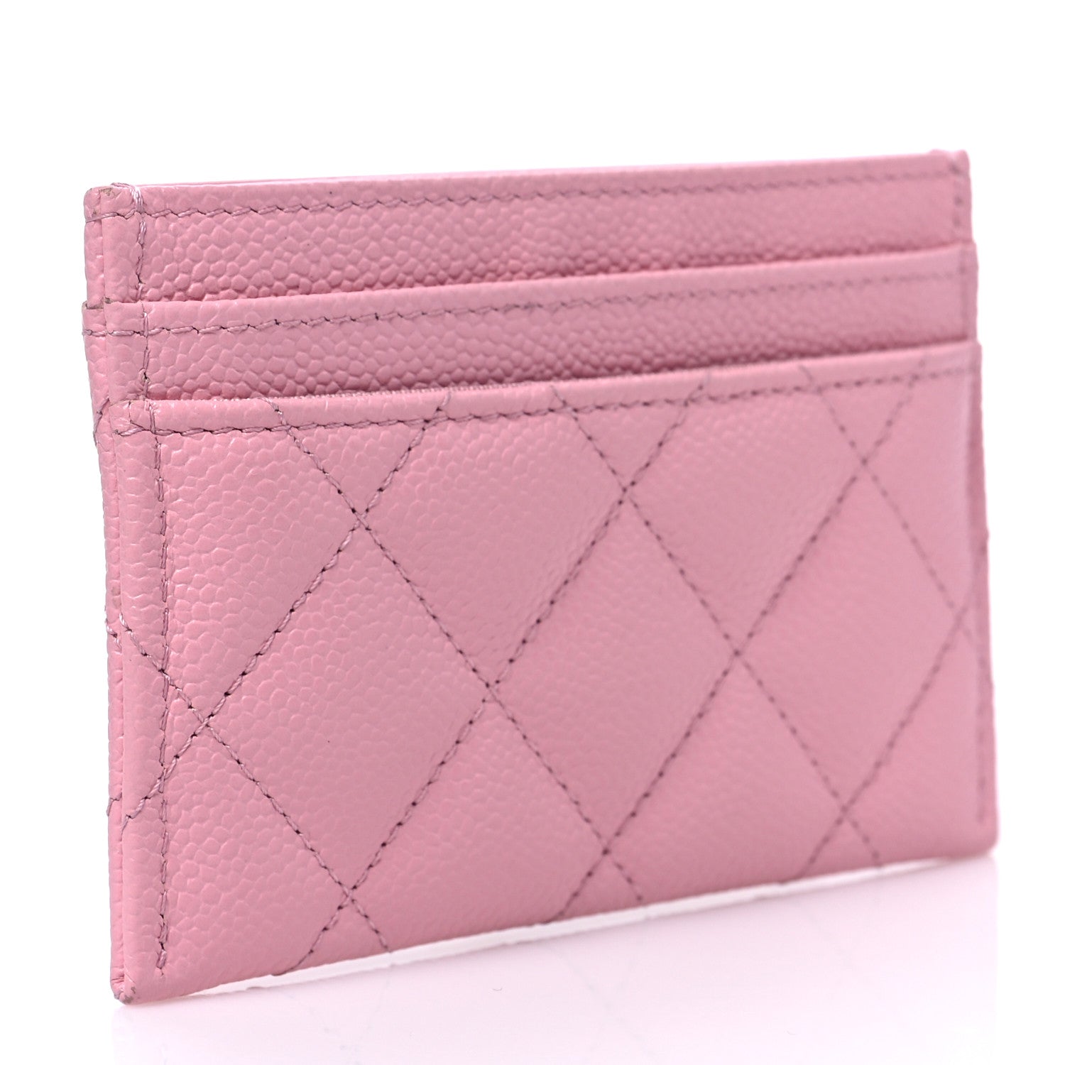 Chanel Caviar Quilted Multi Chain CC Card Holder Pink 3 of 9