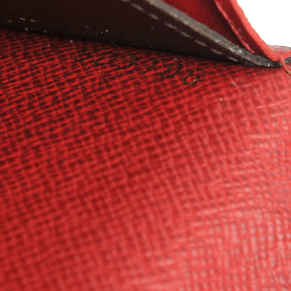 Louis Vuitton Damier Ebene Emilie Wallet Red 7 of 8