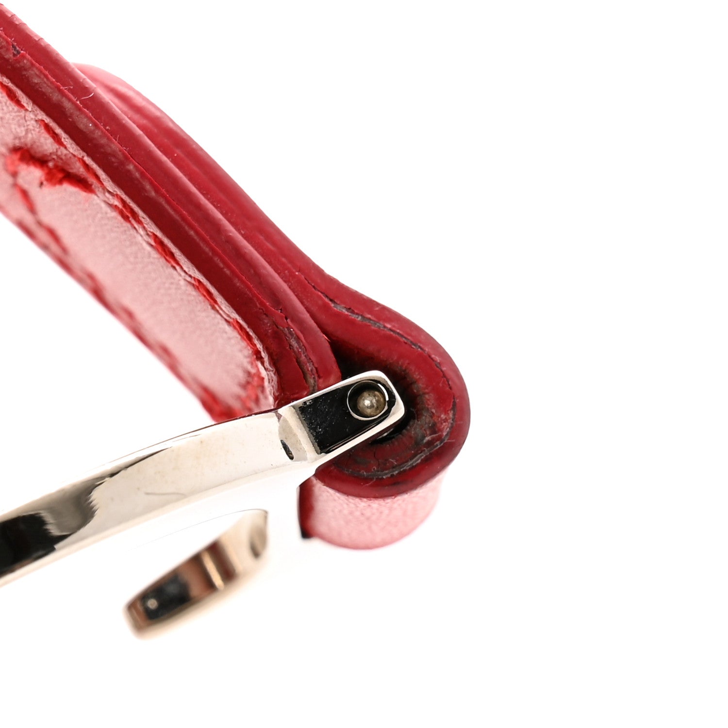 Christian Dior Canvas Hardcore Pierced Saddle Bag White Red Black 13 of 16