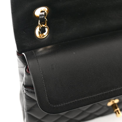 Chanel Lambskin Quilted Medium Double Flap Black 11 of 11