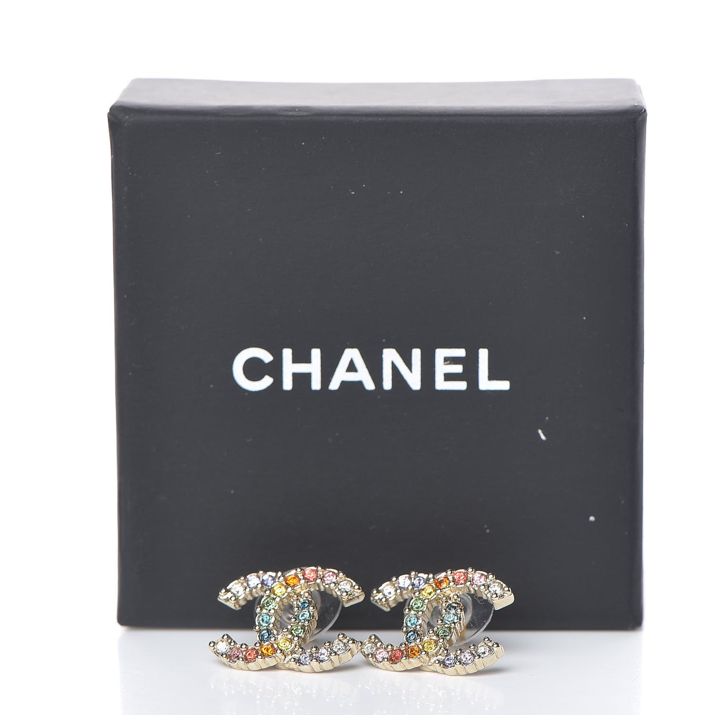 Crystal Over The Rainbow CC Earrings Gold Multicolor