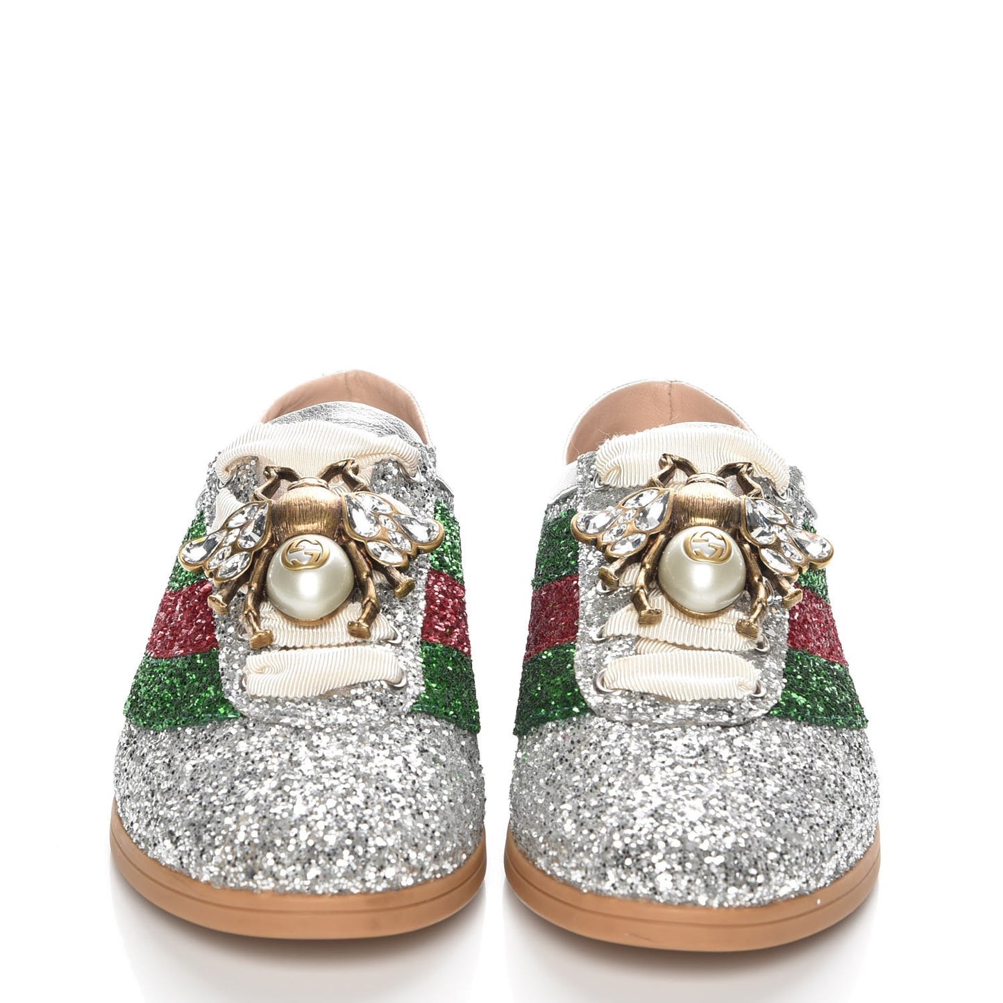 Glitter Fabric Web Falacer Sneakers 39 Silver