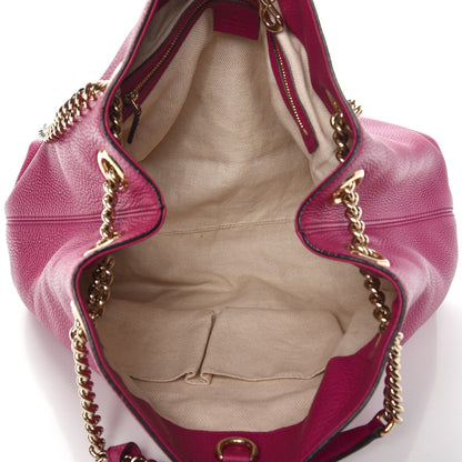 Gucci Cellarius Calfskin Medium Soho Chain Shoulder Bag Bright Bouganville 5 of 14