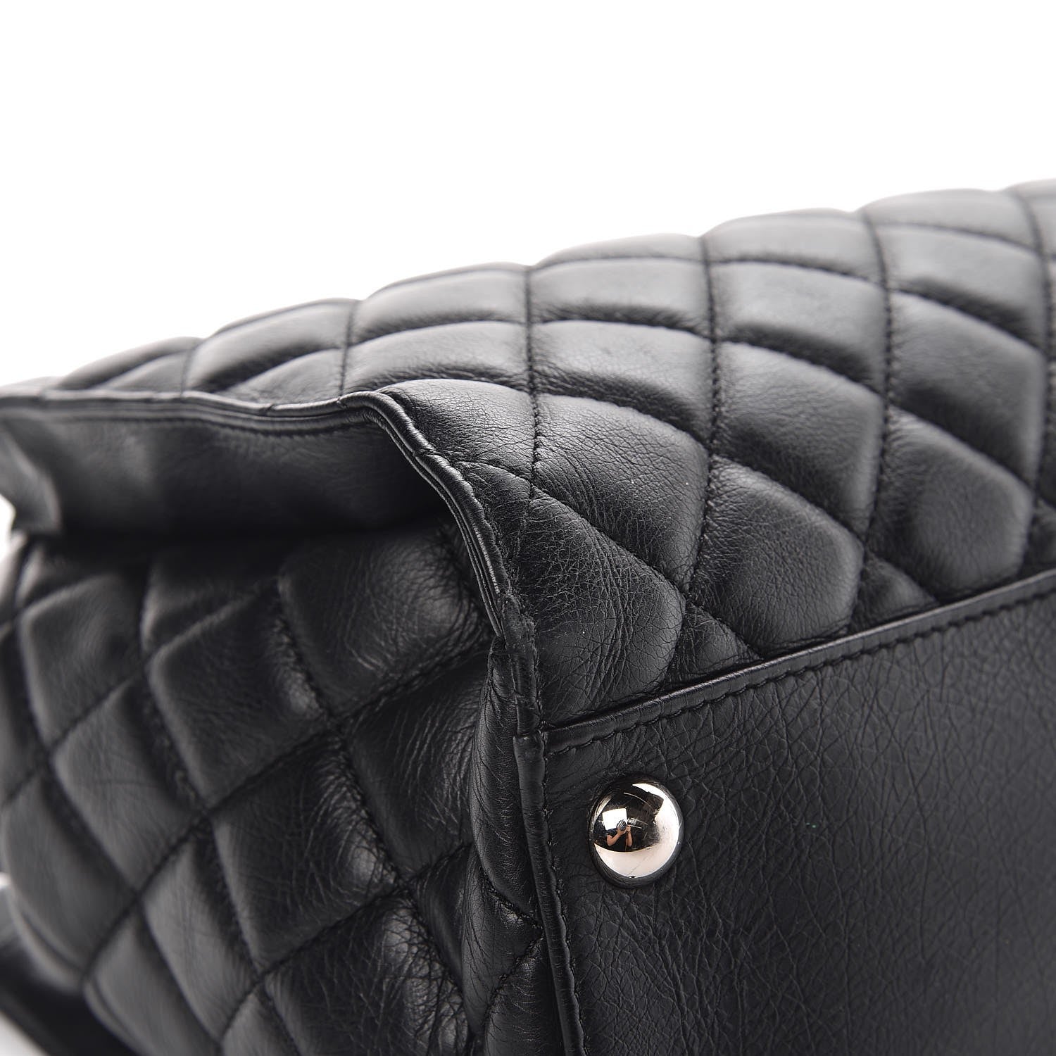 Chanel Calfskin Quilted Small Chic and Soft Shopping Tote Black 8 of 12