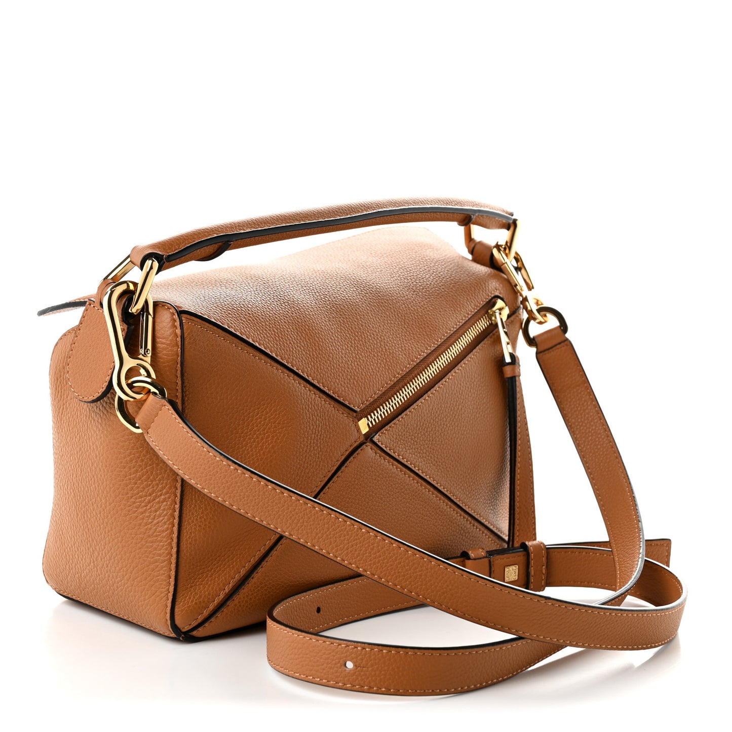 Calfskin Small Puzzle Bag Light Caramel
