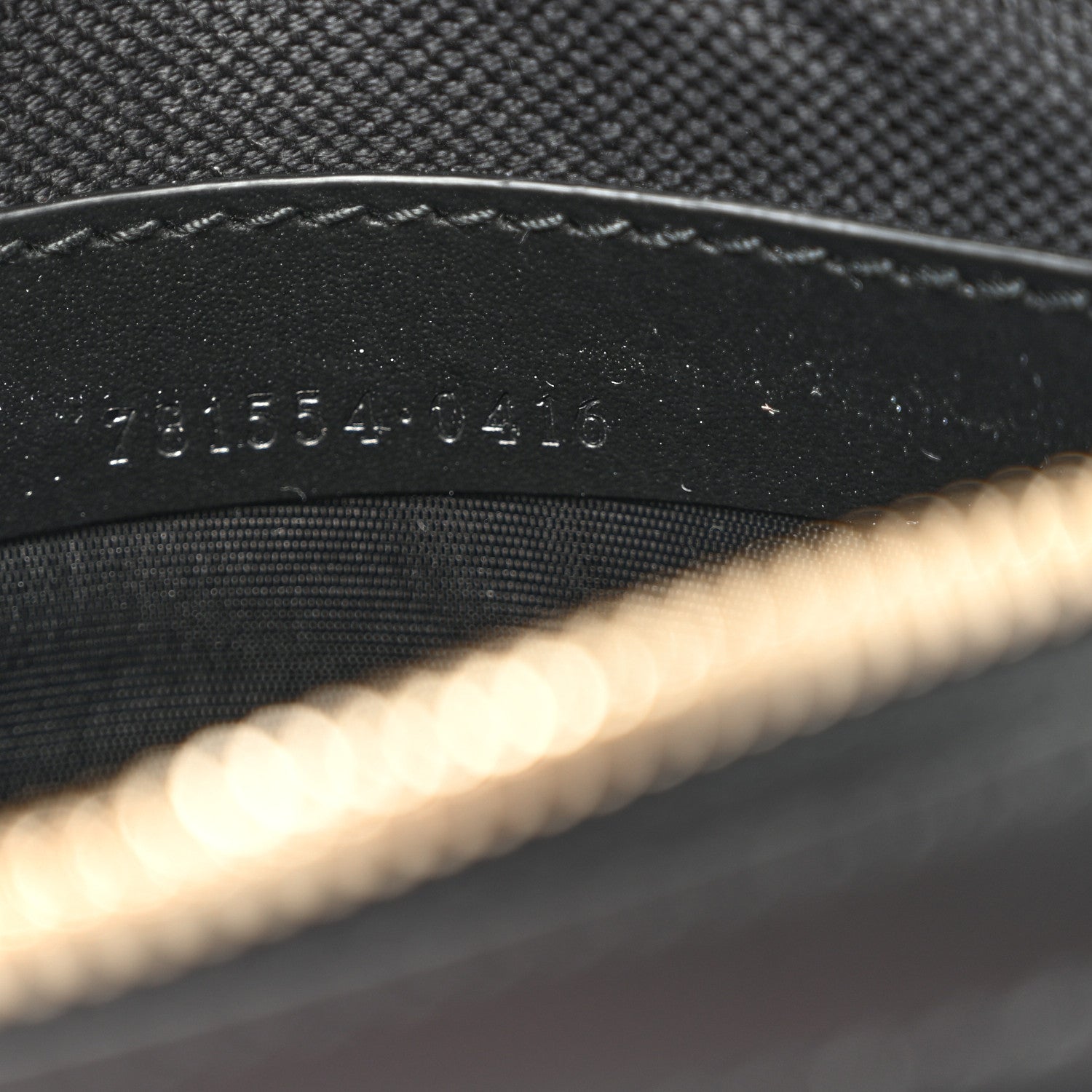 Gucci Calfskin GG Super Mini Debossed Chain Wallet Black 7 of 10