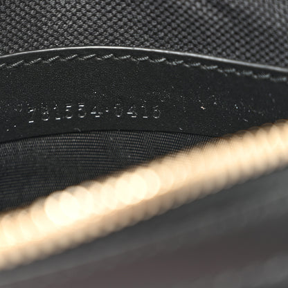 Gucci Calfskin GG Super Mini Debossed Chain Wallet Black 7 of 10