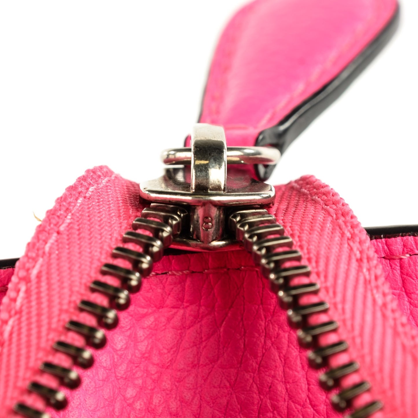 Drummed Calfskin Mini Luggage Fluo Pink