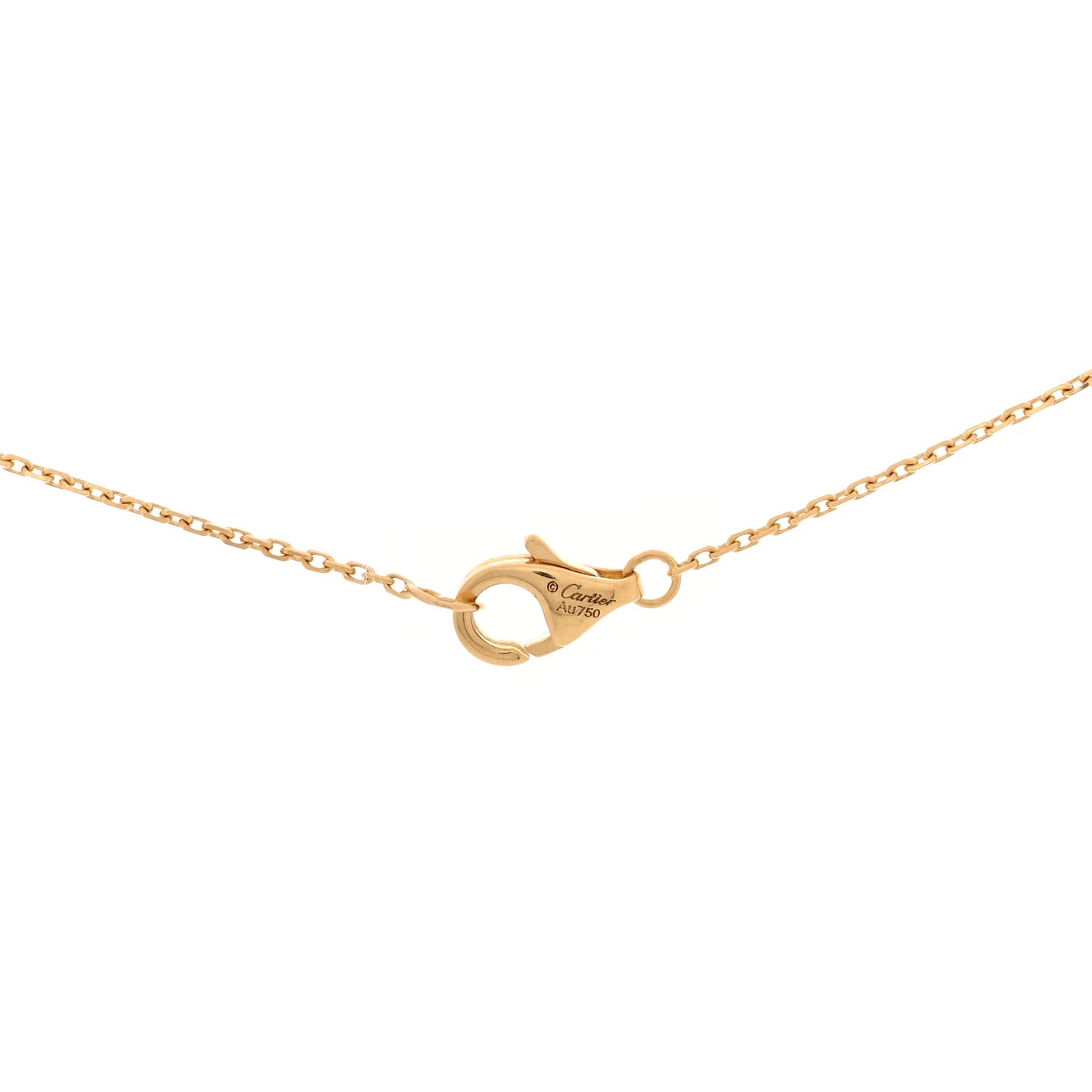 18K Yellow Gold Diamond Lapis Lazuli XS Amulette de Cartier Pendant Necklace