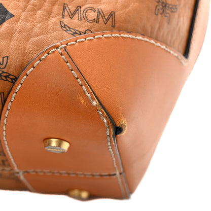 MCM Visetos Small Soft Berlin Drawstring Bucket Bag Cognac 11 of 12
