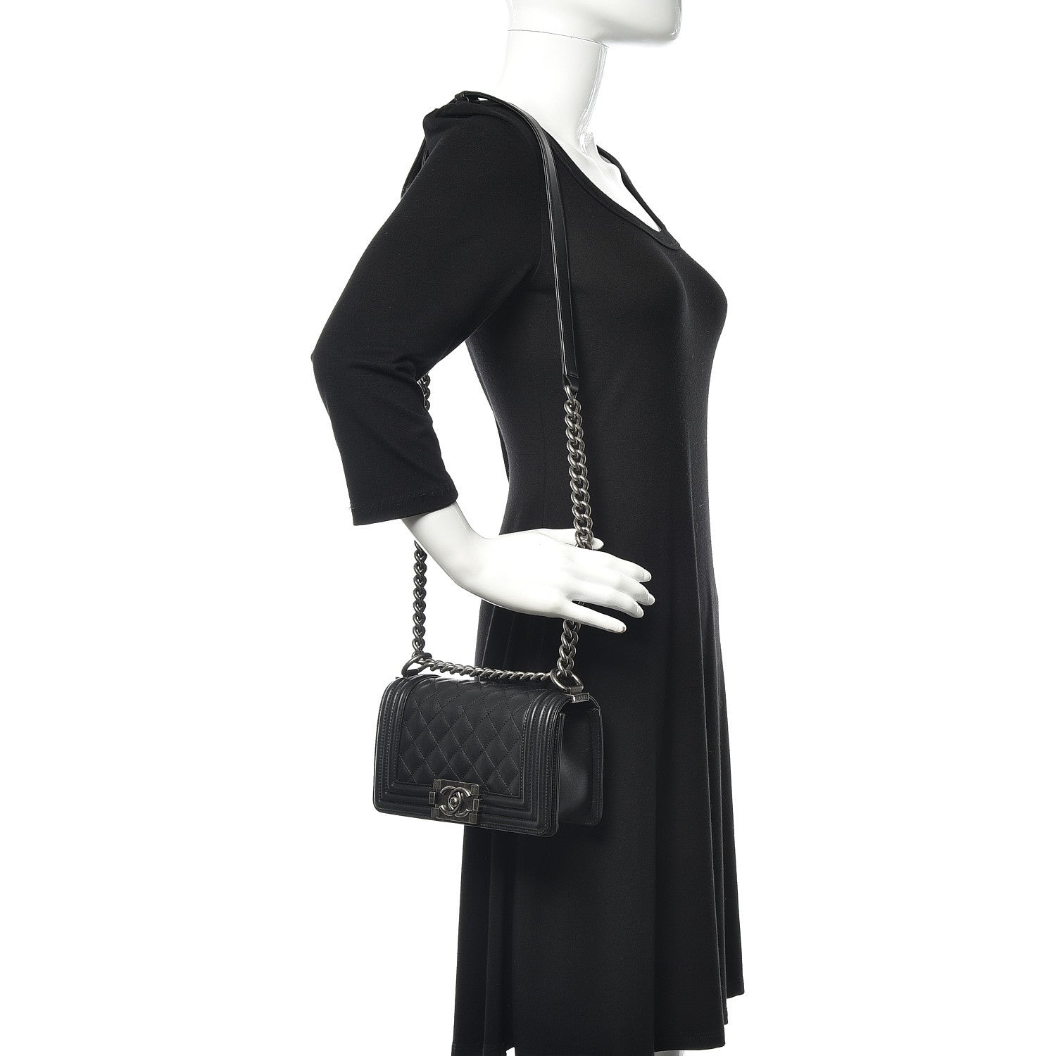 Chanel Lambskin Quilted Small Boy Flap Black 2 of 13