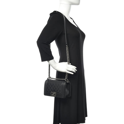 Chanel Lambskin Quilted Small Boy Flap Black 2 of 13