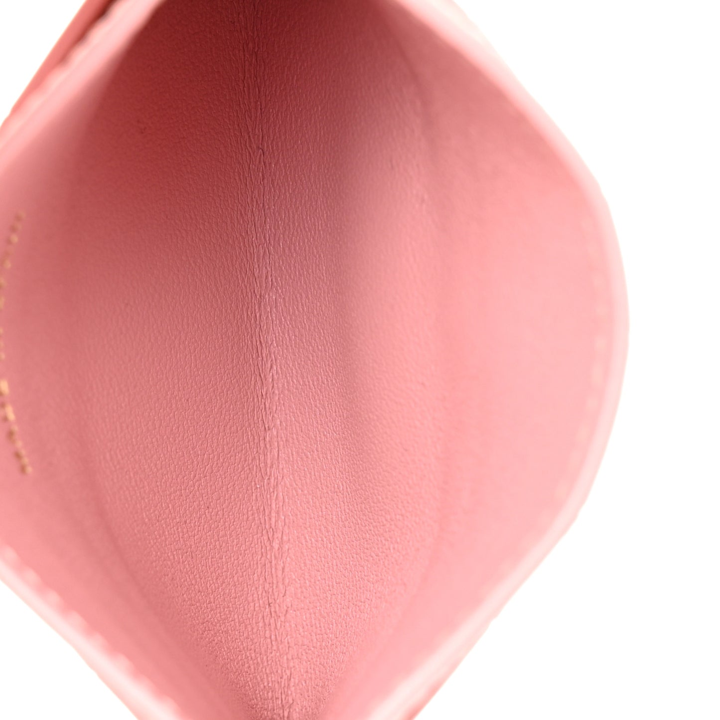 Calfskin Crocodile Embossed Crococo Card Holder Light Pink
