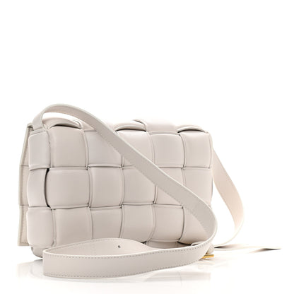 Bottega Veneta Paper Calfskin Maxi Intreccio Padded Cassette Crossbody Bag White 3 of 9