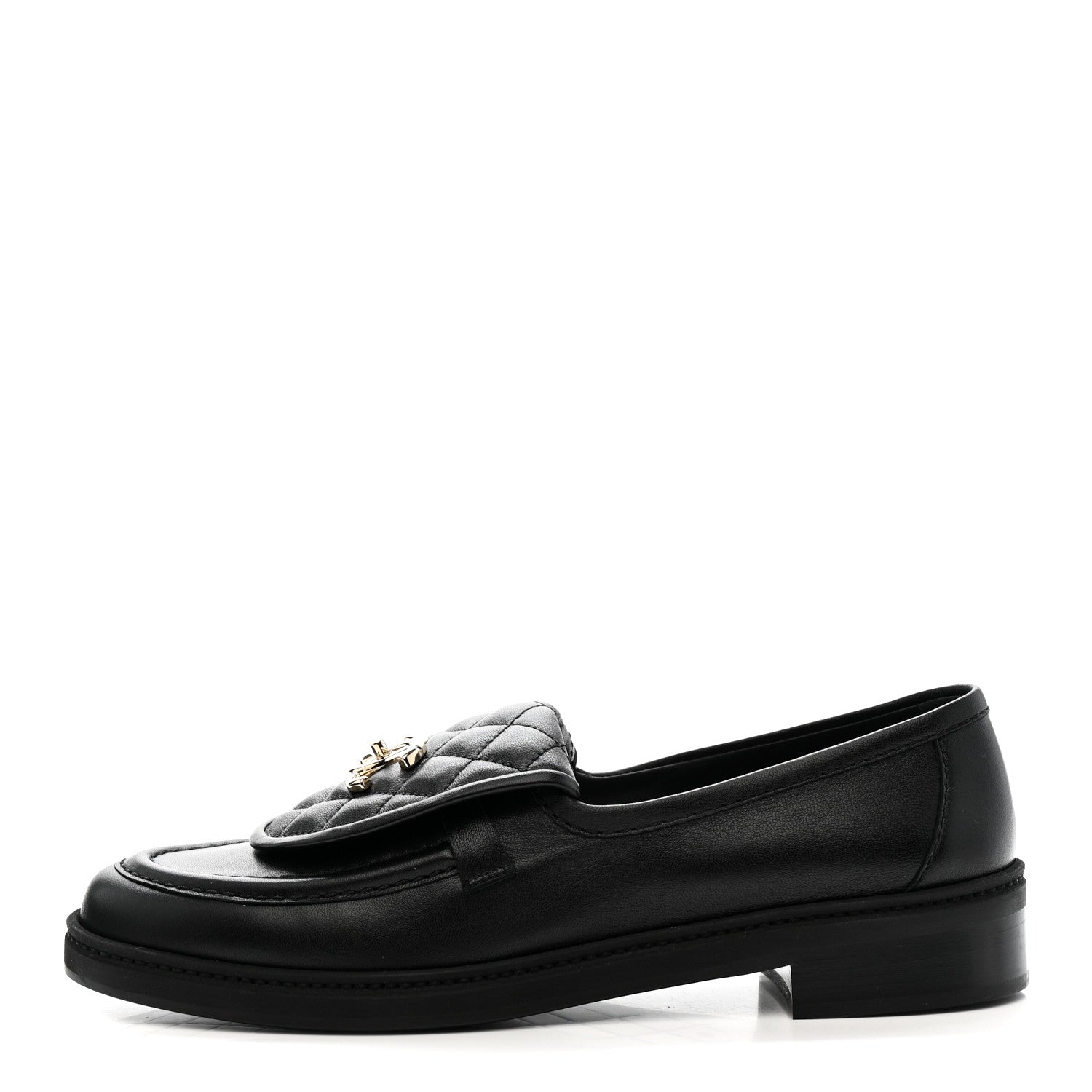Chanel Lambskin Quilted CC Turnlock Loafers 40 Black 1 of 10