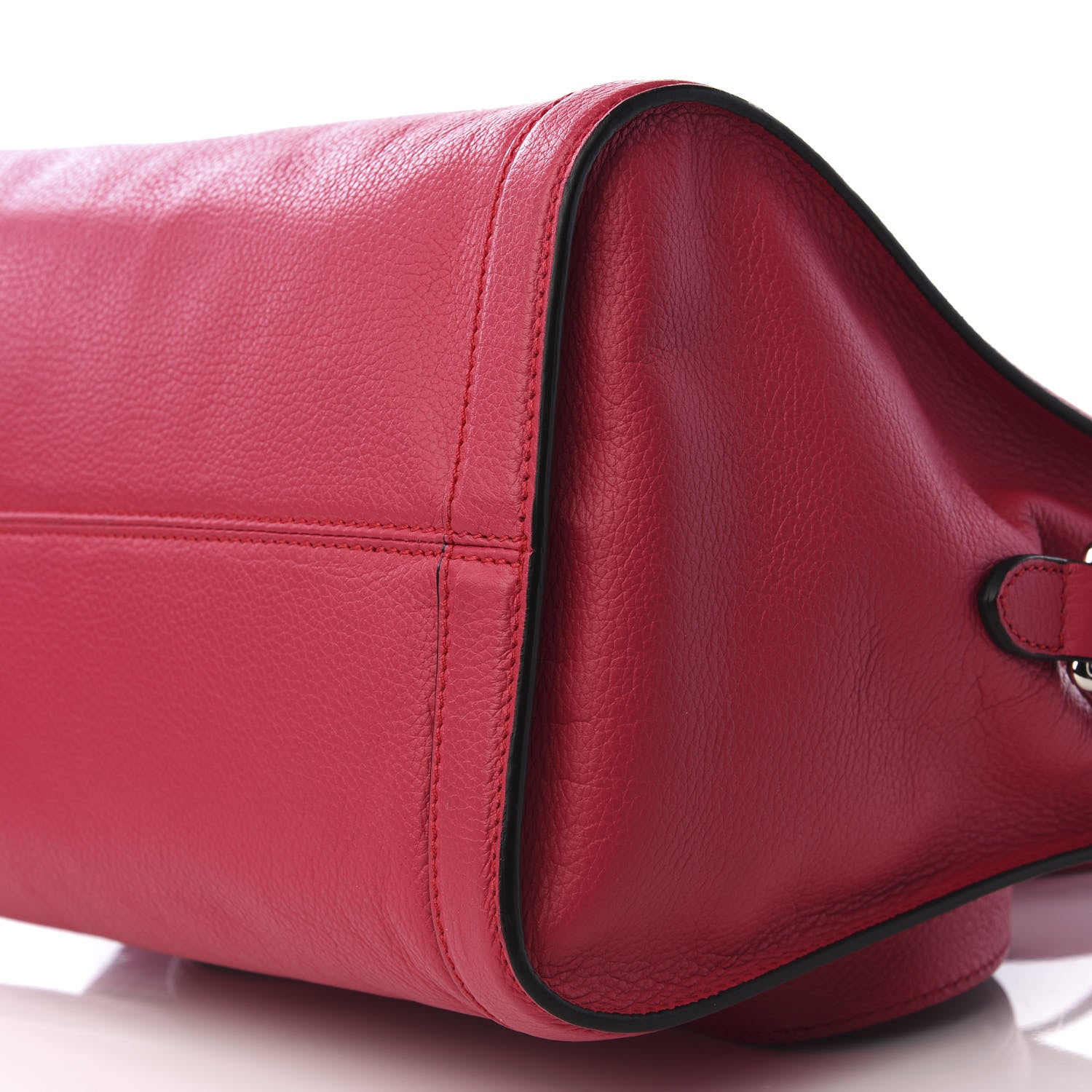Alexander McQueen Pebbled Calfskin Small Skull Padlock Zip Around Tote Pink 6 of 8