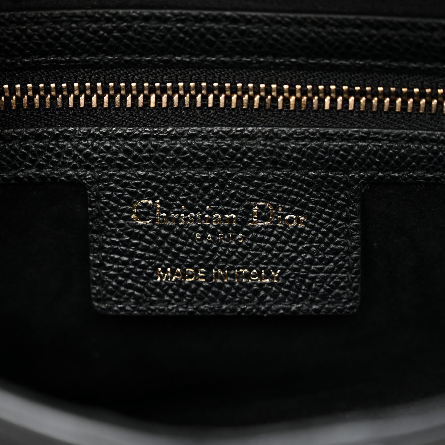 Grained Calfskin Saddle Bag Black