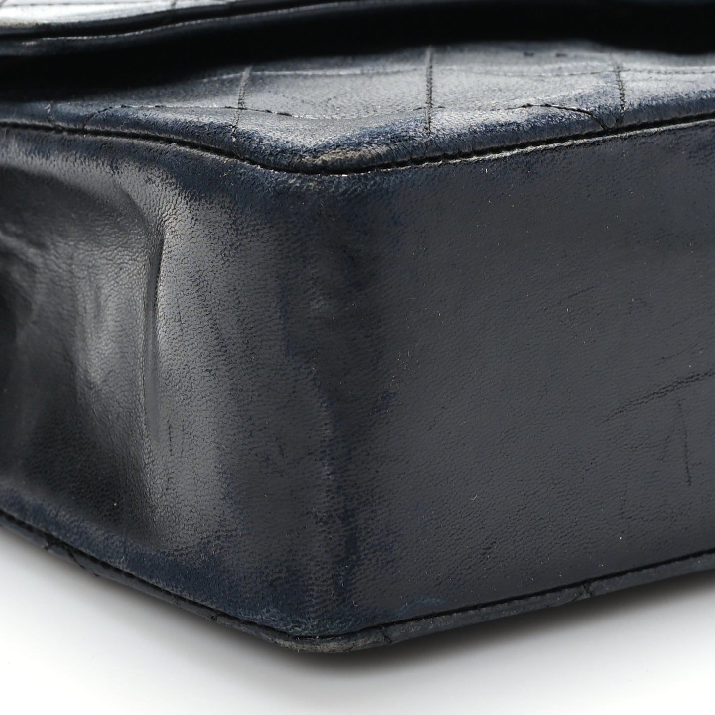 Lambskin Quilted Small Double Flap Black
