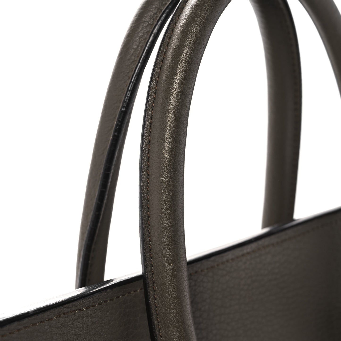 Crisped Calfskin Small Tie Knot Tote Dark Khaki