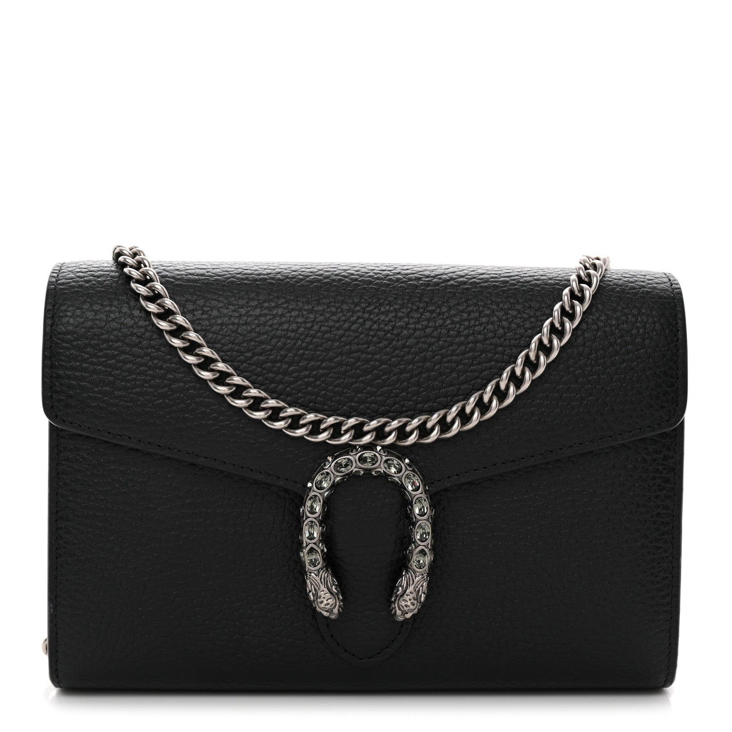 Gucci Calfskin Mini Dionysus Chain Wallet Black 1 of 11