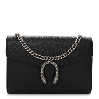 Gucci Calfskin Mini Dionysus Chain Wallet Black 1 of 11