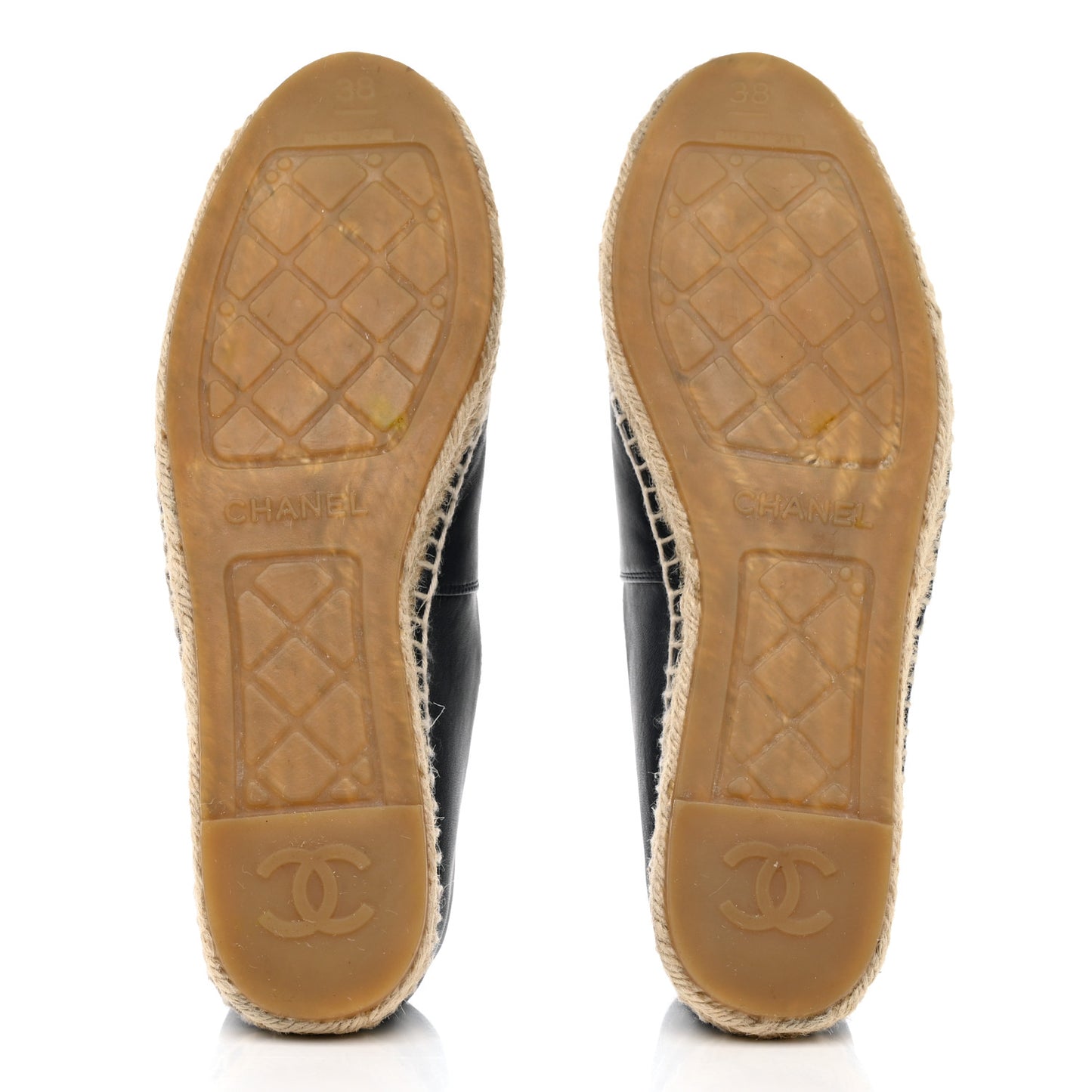 Lambskin CC Espadrilles 38 Navy Black