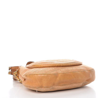 Gucci Libeccio Raffia Large New Pelham Shoulder Bag Light Brown 4 of 17