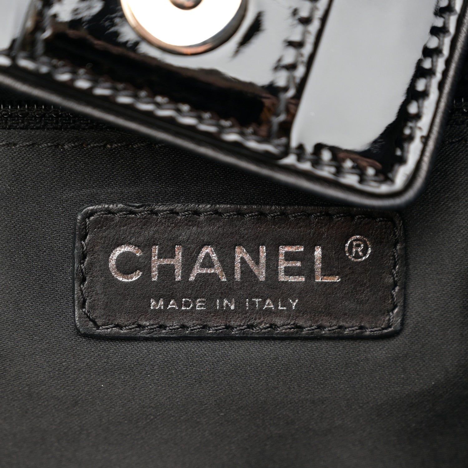 Chanel Patent Camellia Shoulder Bag Black 6 of 11