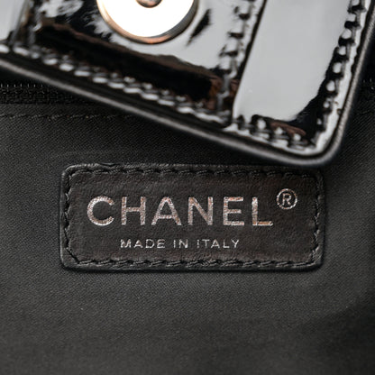 Chanel Patent Camellia Shoulder Bag Black 6 of 11