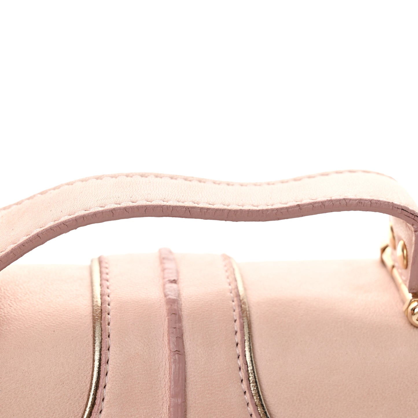 Nappa Flipping Mini Vanity Mirror Clutch Rose