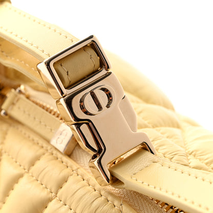Christian Dior Calfskin Macrocannage Medium Diortravel Nomad Pouch Pale Yellow 8 of 8