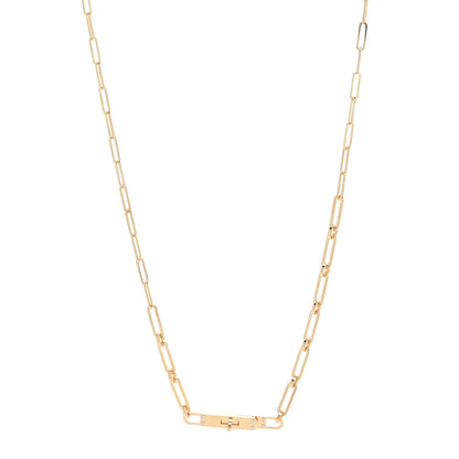 Hermes 18K Yellow Gold Diamond PM Kelly Chaine Double Tour Necklace 1 of 3