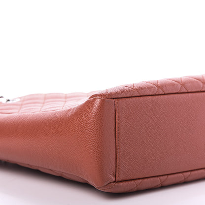 Chanel Caviar Quilted Vertical Grand Shopping Tote GST Red 6 of 15