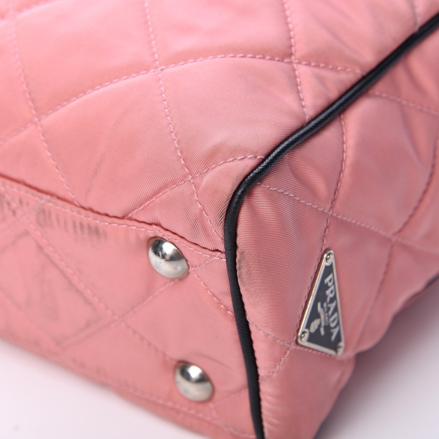 Prada Tessuto Nylon Quilted Shoulder Bag Rosa Black 10 of 18