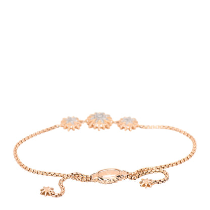 David Yurman 18K Rose Gold Diamond Starburst Adjustable Bracelet 3 of 4