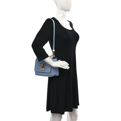 Louis Vuitton Epi Twist Monogram Flower Chain Shoulder Bag MM Blue 2 of 11