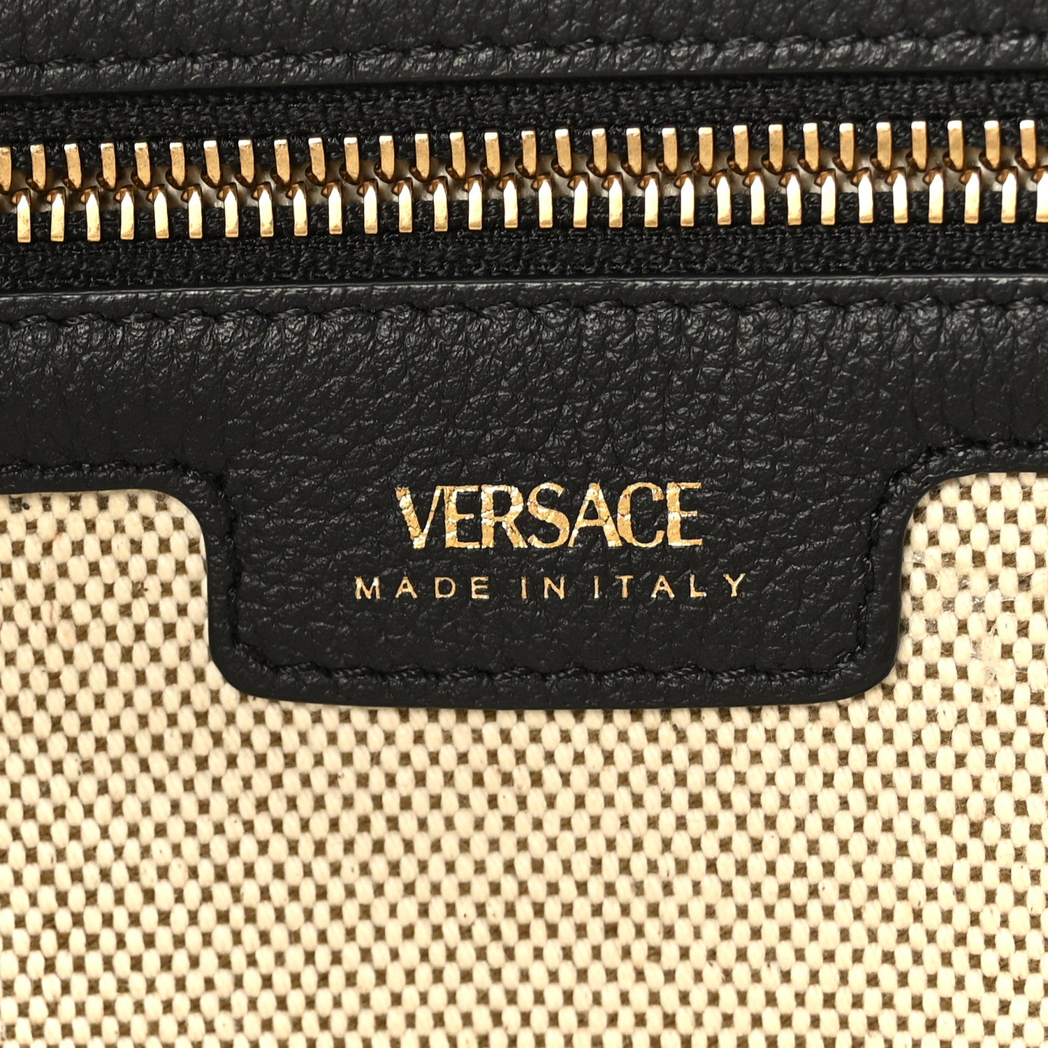 Versace Canvas Calfskin La Medusa Tote Bag Beige 6 of 10