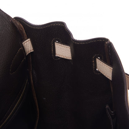 Hermes Taurillon Clemence Tri-Color Kelly Retourne 35 Tabac Camel Ebene Parchemin 15 of 35