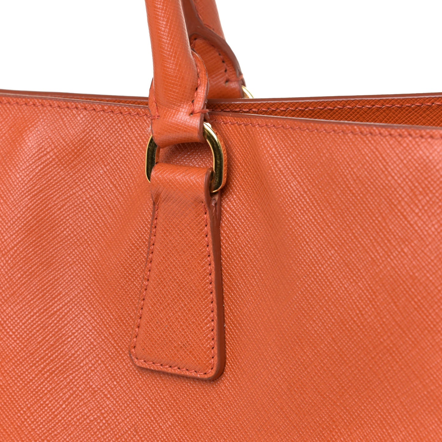 Saffiano Cuir Medium Double Bag Papaya