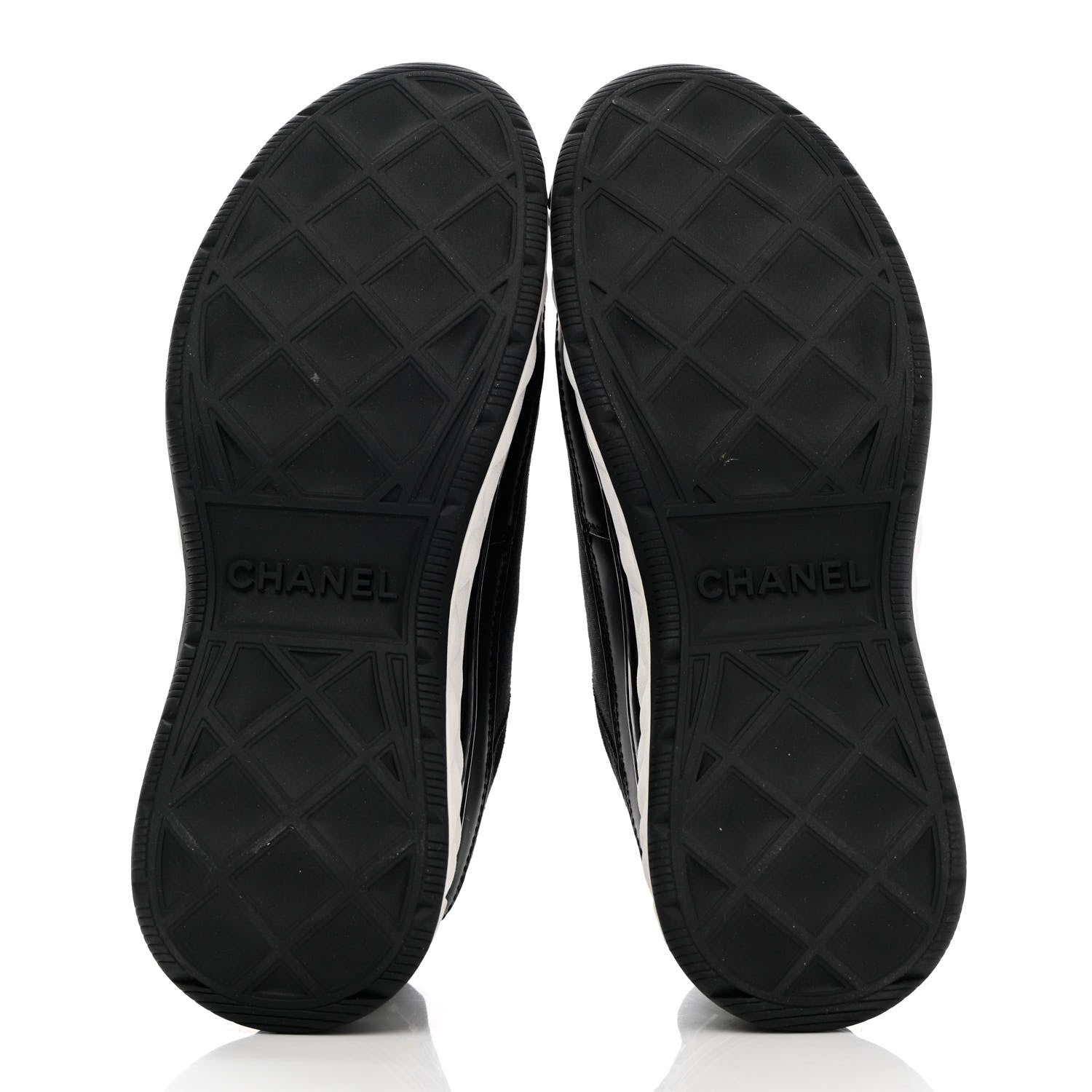 Chanel Velvet Calfskin Mixed Fibers CC Sneakers 36.5 Black 5 of 9