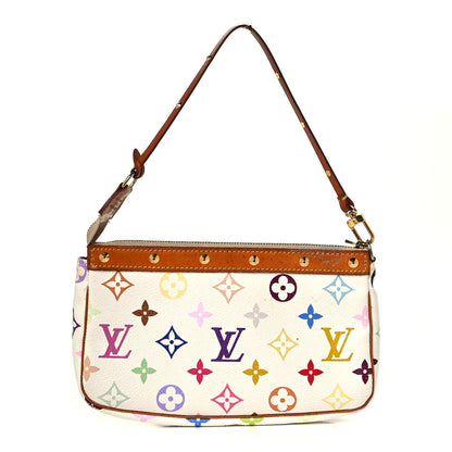 Louis Vuitton Monogram Multicolor Pochette Accessories White 1 of 12