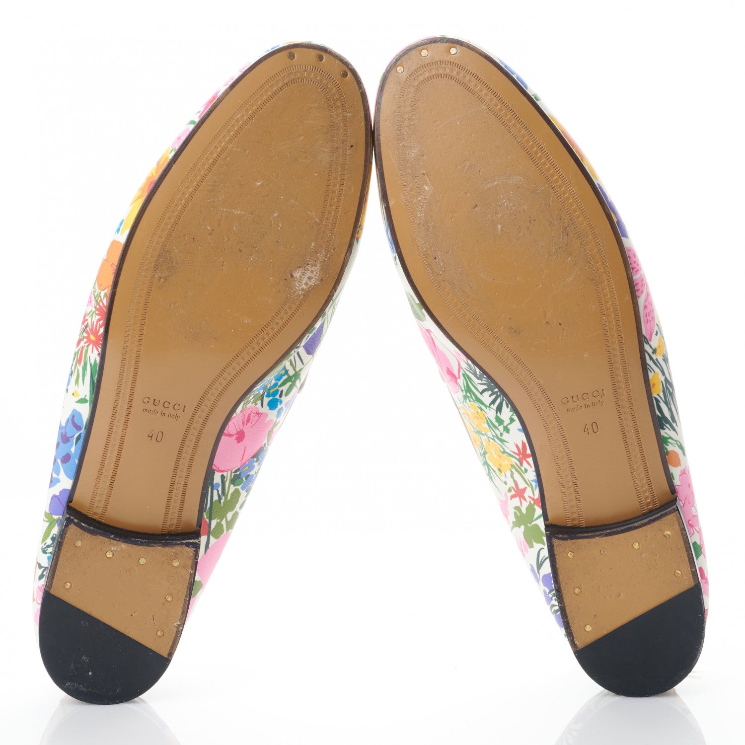 Gucci X KEN SCOTT Canvas Infinity Giardino d Apri Womens Jordaan Loafers 40 Ivory Pink Mystic White 5 of 8