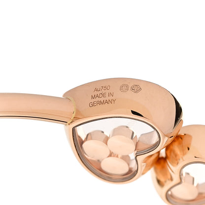 Chopard 18K Rose Gold Diamond Happy Sport Bangle Bracelet 4 of 4