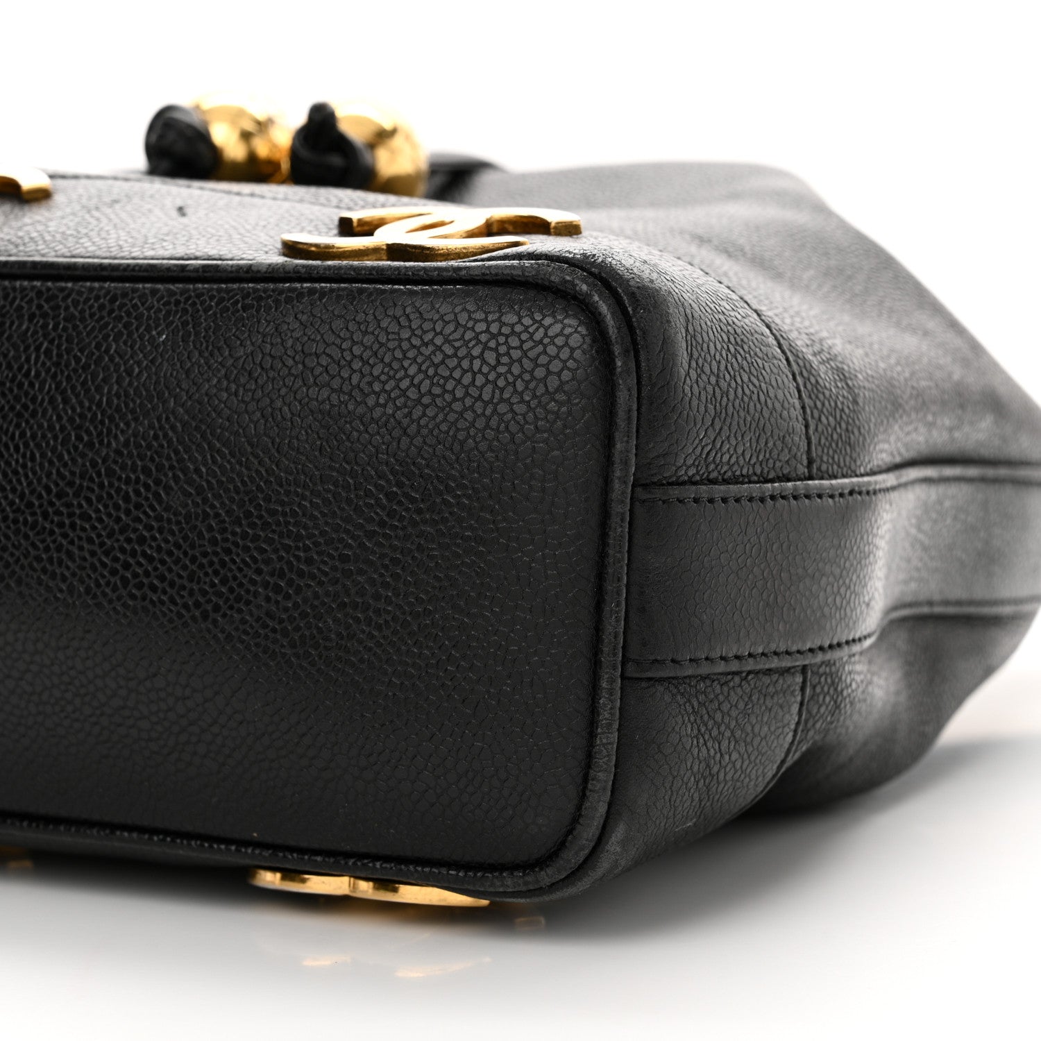 Chanel Caviar CC Drawstring Shoulder Bag Black 11 of 20