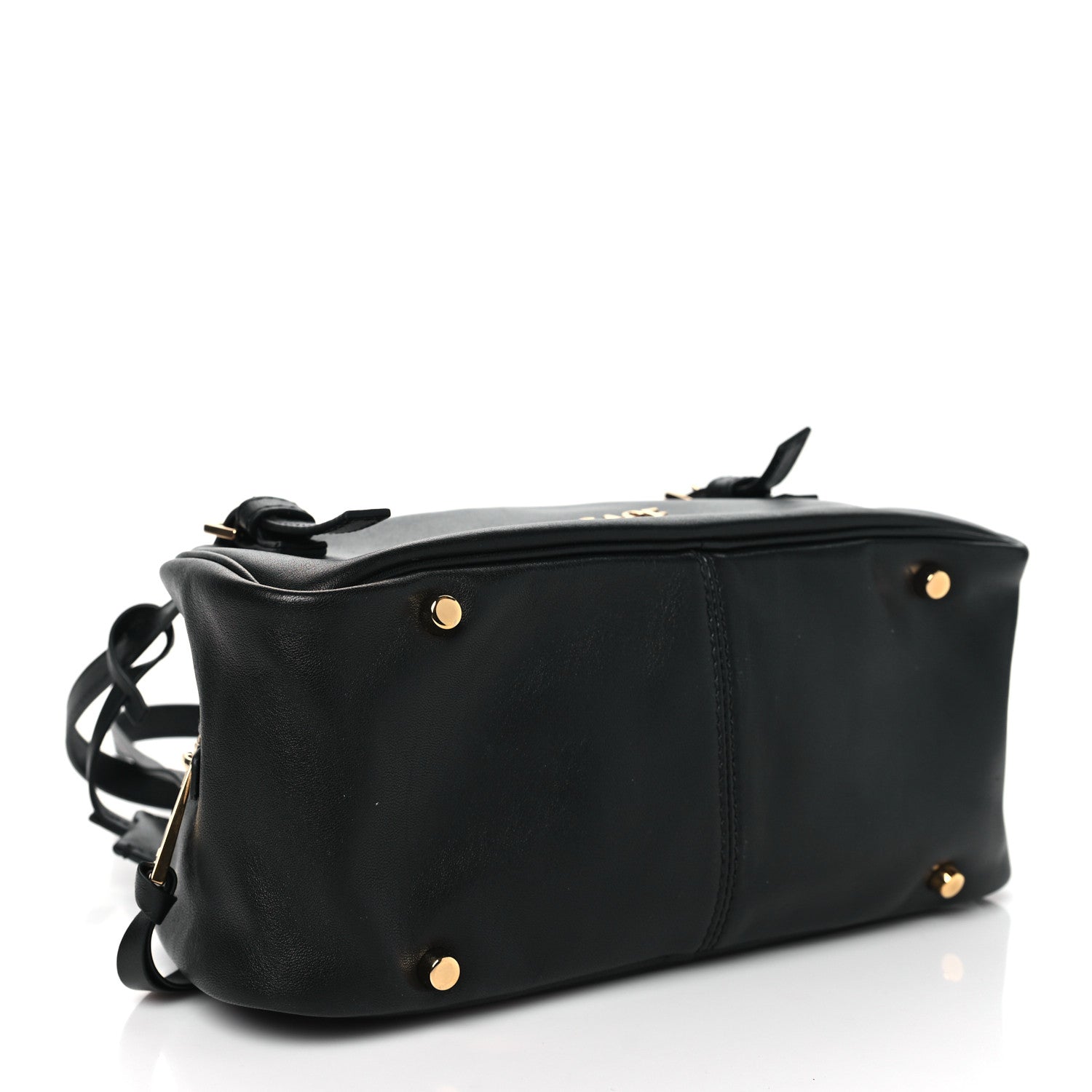 Versace Lambskin Bowling Bag Black 4 of 9